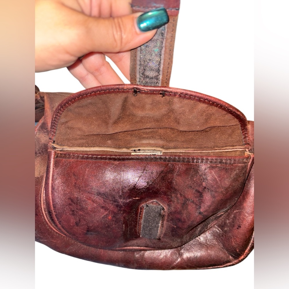 Frye Burgundy Leather Hobo Shoulder Bag - Picture 3 of 7